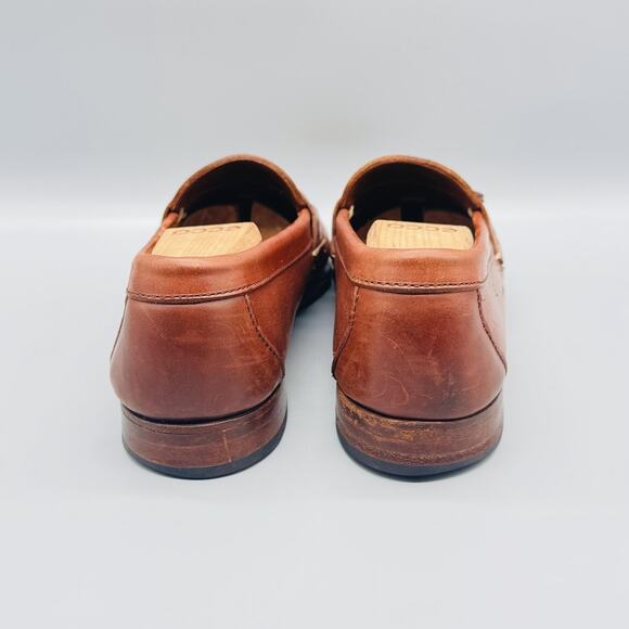 Allen Edmonds Shoes Mens 10.5 Brown Leather Bangor Tassel Loafers Vintage USA main image 6